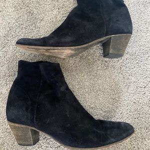 Fluevog suede booties, size 8.5